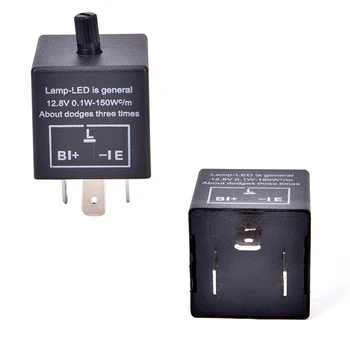 1 ks 12V 3-Pin LED Nastaviteľné Auto Flasher Flash Relé Pre Zase Signálneho Svetla CF13