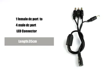 100 Pack DC 1 Ženy 4 Mužskej Energie Splitter KAMEROVÝ Bezpečnostný Systém Fotoaparát pripojte Kábel Adaptéra Konektor Jack