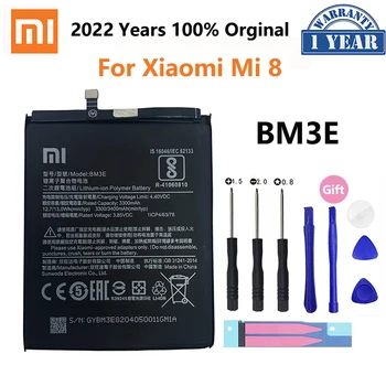 100% Pôvodný Xiao Mi Batériu Telefónu BM3E Pre Xiao Xiaomi8 Mi 8 Mi8 M8 Reálne 3400mAh Vysokej Kvality Batterie Bateria + Bezplatné Nástroje