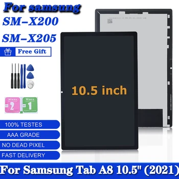100% Test Origianl LCD Pre Samsung Galaxy Tab A8 10.5 2021 SM-X200 X205 X205C Dotykový Lcd Displej Digitalizátorom. Senzor Montáž Panel