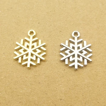 10pcs 16x19mm snowflake zobrazili kľúčové tlačidlá pre šperky, takže náušnice prívesok, náramok a náhrdelník čaro