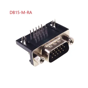 10Pcs D-SUB 15 Polohe Konektora Zapojte Muž Pinov VGA 15 Pin 3 Riadky Pravý Uhol Prostredníctvom PCB Obdĺžnikové I/O Konektory