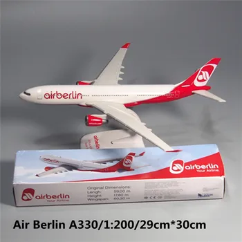 29 CM 1:200 Plastové Nemecko Air Berlin Letecké spoločnosti Airbus 330 A330 Dýchacích ciest Lietadla DIY Zmontované Montáž lietadla model vzduchu Lietadlo