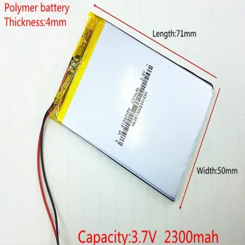 3,7 V 2300mAh 415071 Lítium-Polymérová LiPo Nabíjateľná Batéria ion článkov Pre Mp3 Mp4 Mp5 DIY PAD DVD E-kniha bluetooth headset