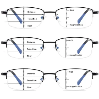 3 Pack Smart Bifocal Progresívne Okuliare na Čítanie Muži Ženy Anti-modré svetlo Multifokálne Presbyopia Okuliare 1,0 Až 4.0