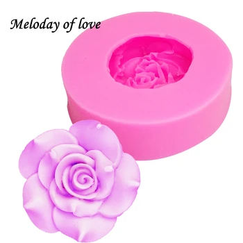 3D Krásne ruže čokoláda cake zdobenie nástroje DIY fondant silikónové formy Svadobnú tortu dekorácie, Kvety mydlo formy T0170