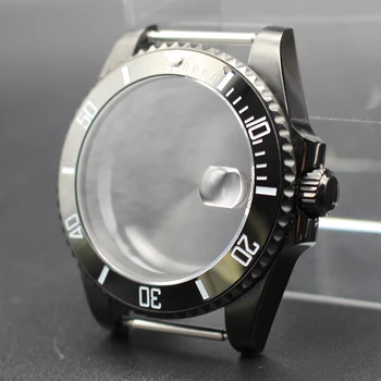 40 mm black Submariner prípadoch pánske hodinky Zafírové sklo keramická fazeta pre seiko nh35 nh36 miyota 8215 eta 2824 pohyb dial