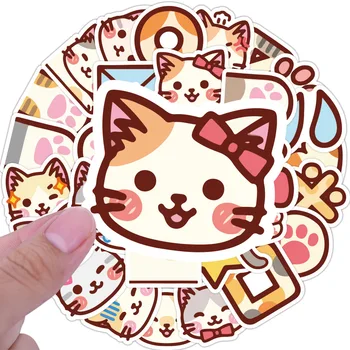 40pcs/Set Kawaii Anime Kreslených Mačka Nálepky DIY Strane Účtu Vestník fotoalbum Mobilný Telefón, Dekorácie, Nálepky Dizajnér