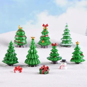 5 ks/veľa Miniatúrne Vianočný Stromček Terárium Figúrky, Doplnky, Živice Mini Víla Záhradné Ozdoby Domáce Dekorácie Remeslá