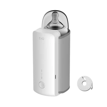 5200mAh USB Nabíjateľné 42°C Travel Vonkajšie Baby Bottle Warmer Ohrievač na Mlieko, Čaj, Džús Kvapaliny Kávy Udržať Pohár Teplej