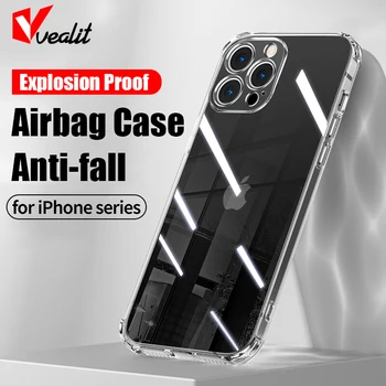 Airbag Anti-jeseň proti Výbuchu Telefón puzdro pre iPhone 13 12 11 Pro Max Transparentné puzdro Na iPhone X XS Max XR 13 Mini Späť Prípade