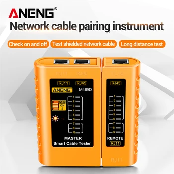 ANENG M469D Kábel lan tester Sieťový Kábel Tester RJ45 RJ11 RJ12 CAT5 UTP Kábel siete LAN Tester Sieťových Nástroj na Opravu siete