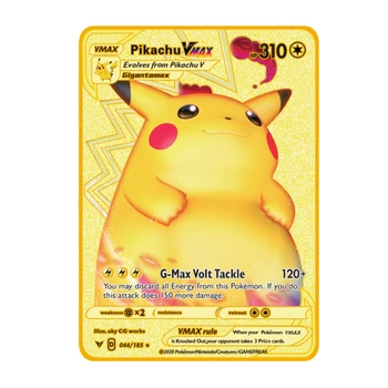 Anglický Pokemon Karty Gold Metal Pokemon Karty Ťažké Železo Karty Mewtwo Pikachu Charizard Gx Vmax Dx Pack Hra Kolekcie Darček 4