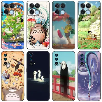 Anime Studio Ghibli Totoro Black Telefón Prípade OnePlus 10 TON 10R 9RT 8T 7T Nord 2T N10 N100 N20 N200 CE2, Lite-ACE Pro 5G Kryt