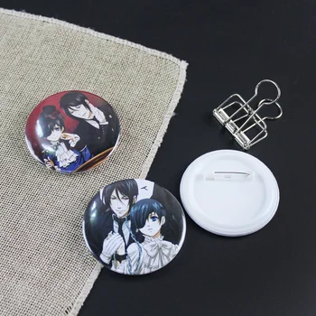 Anime Čiernom Butler Kuroshitsuji Obrázok Odznak Kolíky Tlačidlo Brošňa Hrudníka Ornament Oblečenie Cosplay Itabag Kolekcie Darček 2