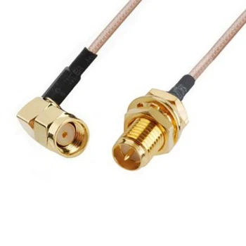 ANTÉNNY koaxiálny kábel, 2,5 mm 50 Ohm RP-SMA Male Pravom Uhle k RP-SMA Female RF Pigtail kábel RG316