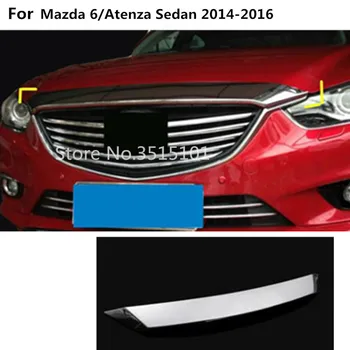 Auto Kryt Nárazníka Motora, ABS Chrome Výbava Prednej Mriežke Gril Rám Mriežky 1pcs Pre Mazda 6/Atenza Sedan 2014 2015 2016 2017 2018
