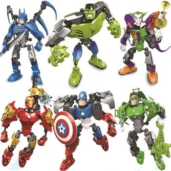 Avengers Superhrdina Iron Man A Batman Hulk Joker Kapitán Amerika Green Lantern Údaje Stavebné Bloky Klasický Model Tehly Hračky