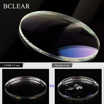 BCLEAR 1.60 Index Asférické Jasný Objektív PÁN-8 Super Pevný Optické Okuliare, Šošovky na Predpis Silné Anti-Reflexná pre Rimless