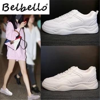 Belbello 2020 jar nový vzduch priepustná malé biele topánky dámske Yamamoto športové topánky študentov verzia všestranný bežné 585