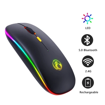 Bezdrôtová Myš Bluetooth RGB Dobíjacia Myš Bezdrôtová Počítač Tichý Mause LED Podsvietený Ergonomická Myš Pre xiao Notebook PC
