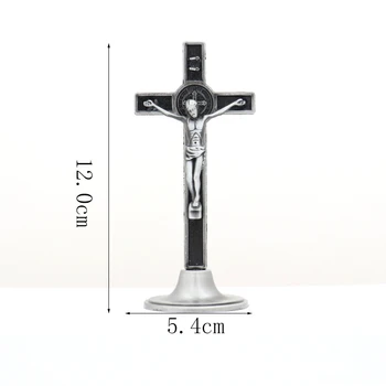 Black Katolícka Ježiš Kríž S Podstavcom Kristov Kríž Domov Náboženskej Cirkvi Dekoratívne Stojace Kríže Na Stoly 3