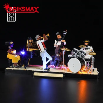 BriksMax LED Svetla Kit pre 21334 Jazz Quartet Stavebné Bloky Nastavenie (NIE Zahŕňajú Modelu), Hračky pre Deti,