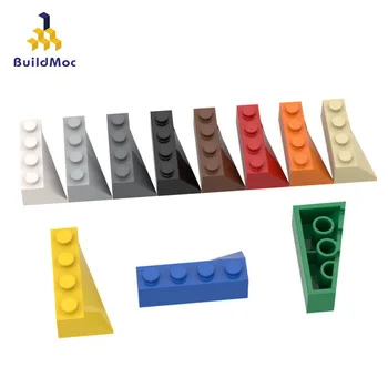 BuildMoc 10PCS Montuje Častice 43720 2x4 Naklonený Klin Právo Tehly, Stavebné Bloky, Vymeniteľné High-Tech Časť Pre Deti
