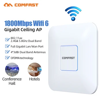 Comfast CF-E390AX 1800Mbps Gigabit 6 WiFi Bezdrôtové Stropné AP Dual Band 2.4 G+5 ghz pripojenie 802.11 AX 6 Wifi Access Point Router Booster AP