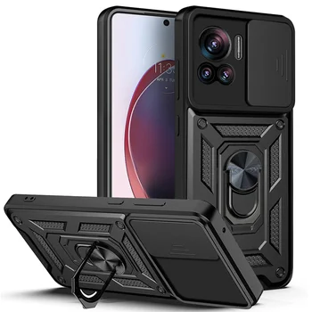 Coque Pre Motorola Moto Okraji 30 Neo Ultra Lite Fusion S30 X30 Pro Puzdro Push Okno Objektív Fotoaparátu Pokrytie Krúžok Držiak Etui