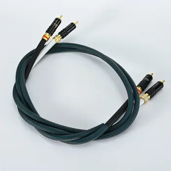 Crosbon5n monokryštálov medi dva-core pletenie štít Hifi horúčka audio signál RCA line