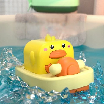 Detská Kúpeľ Hračka Sprcha Hodinky Plávanie Deti Hrať Vody Yacht Malé Žlté Kačice Kúpanie Vaňou Hračky pre Dieťa