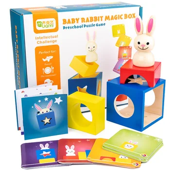 Dieťa Drevené Puzzle Boxy Králik Magic Box Hračky Pre Deti Montáž Stavebné Prvky Montessori Vzdelávacích Narodeninám