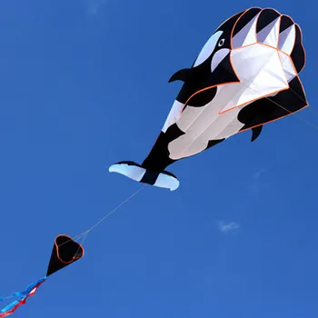 doprava zadarmo dolphin kite flying hračky vonkajšie hry športové nylon kite line animovaný drakov string nafukovací kite Padák koi
