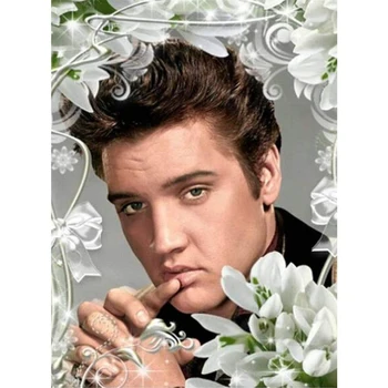 Elvis Presley DIY 5D Plný Diamond Mozaiky Diamond Maľovanie Diamond Vyšívanie Kompletný Kit Vianočný Darček Decor Obrázok