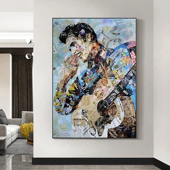 Elvis Presley Portrét Plátno Na Maľovanie Abstraktné Časopis Wall Art Obrázky A Plagáty Pre Domova Obývacej Miestnosti Dekorácie