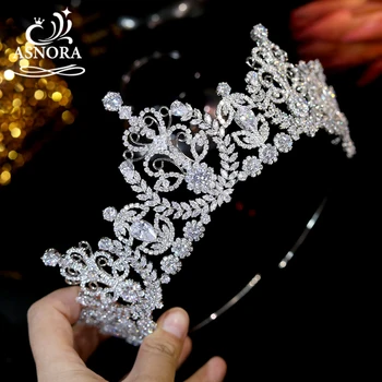 Európa Svadobné Doplnky Do Vlasov Striebornej Farbe Crystal Korunu Kráľovnej Prom Diadem Tiara Šperky, Módne Nevesta Vlasové Ozdoby Headdress
