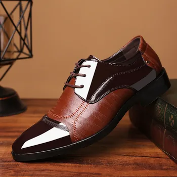 Formálne Mens Topánky Veľkých Veľkostiach 48 talianske Šaty Topánky Mužov Black Brown Shoe Business Obuv Muži Oxford Koža Derby Pánske Topánky