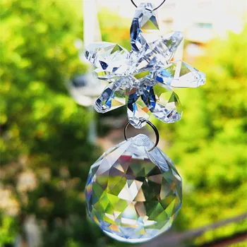 Garland Čakra Iskru 1PCS Jasné Farby Crystal GlassSuncatcher Prívesky pre Diy Domáce Dekorácie na Vianočný Stromček Visí Kvapky 0