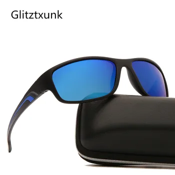 Glitztxunk Polarizované slnečné Okuliare Mužov Značky Dizajnér 2020 Fashion Square Slnečné Okuliare Pre Mužov Ročníka Športovej Jazdy UV400 Oculos