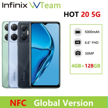 Globálna Verzia infinix Hot 20 5G NFC Smartphone Dimensity 810 6nm 5G Procesor 6.6