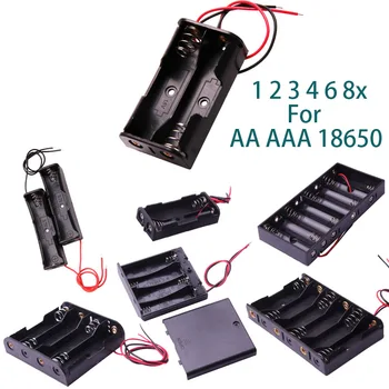 Glyduino 1 2 3 4 6 8x AA AAA 18650 Pripojenie Batérie Prípade Veko Zapečatené a Pol Otvorený kryt Batérie, Držiak na Okno