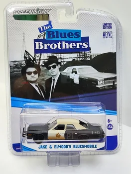 GreenLight 1:64 1974 Dodge Monako Blues Zliatiny model auta Kovové hračky pre childen deti diecast darček