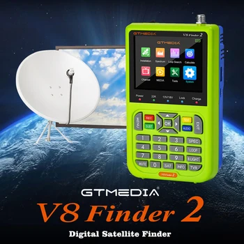 GTMEDIA V8 Finder 2 Pro Merač Satelitného Signálu Finder DVB-S2X/S2/S H. 264/H. 265 Prenosné 3,5 Palcový Highing Definícia LCD Displej