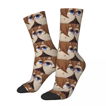 Hip Hop Vintage Kompresie Childe Genshin Vplyv Blázon pánske Ponožky Unisex Anime Harajuku Bezšvíkové Vytlačené Zábavné Šťastný Posádky Ponožky