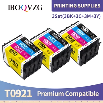 IBOQVZG Kompatibilné Atramentové Kazety T0921 T0922 T0923 T0924 Pre Epson Stylus T26 T27 TX117 TX119 TX106 TX109 CX4300 C91 tlačiareň