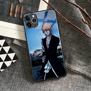 Ichigo Kurosaki Anime Bleach Mäkké Silikónové Sklo Telefón puzdro pre IPhone SE 6 7 8 Plus X Xr Xs 11 12 Mini Pro Max Samsung Redmi