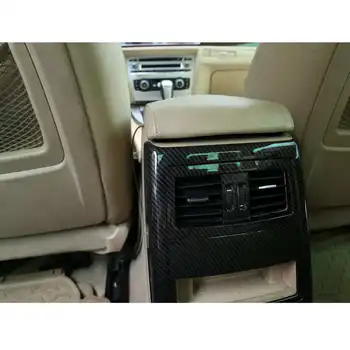 Interiéru vozidla Vzadu klimatizácia Air Vent Zásuvky Uhlíkových Vlákien Textúra Kryt Dekorácie Pre BMW Radu 3 E90/E91/E92 2005-2012 1