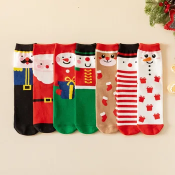 Jesenné a Zimné Ponožky dámske Bavlnené Ponožky Nový Rok na Vianoce Ponožky dámske Tvorivé Cartoon Zvierat Ponožky kórejský Darček Ponožky 0