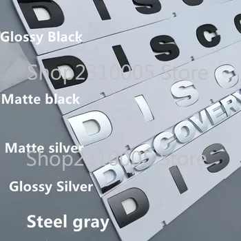 Kolo Font List, Znak, Odznak Auto Styling príslušenstvo pre DISCOVERY 4 Kapota Zadný Kufor Logo Nálepky chrome silver Black Červená sivá